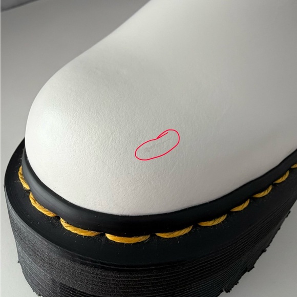 Dr. Martens 2976 Quad White Leather Chelsea Boots Women US 8 Slip Resistant - Picture 8 of 16